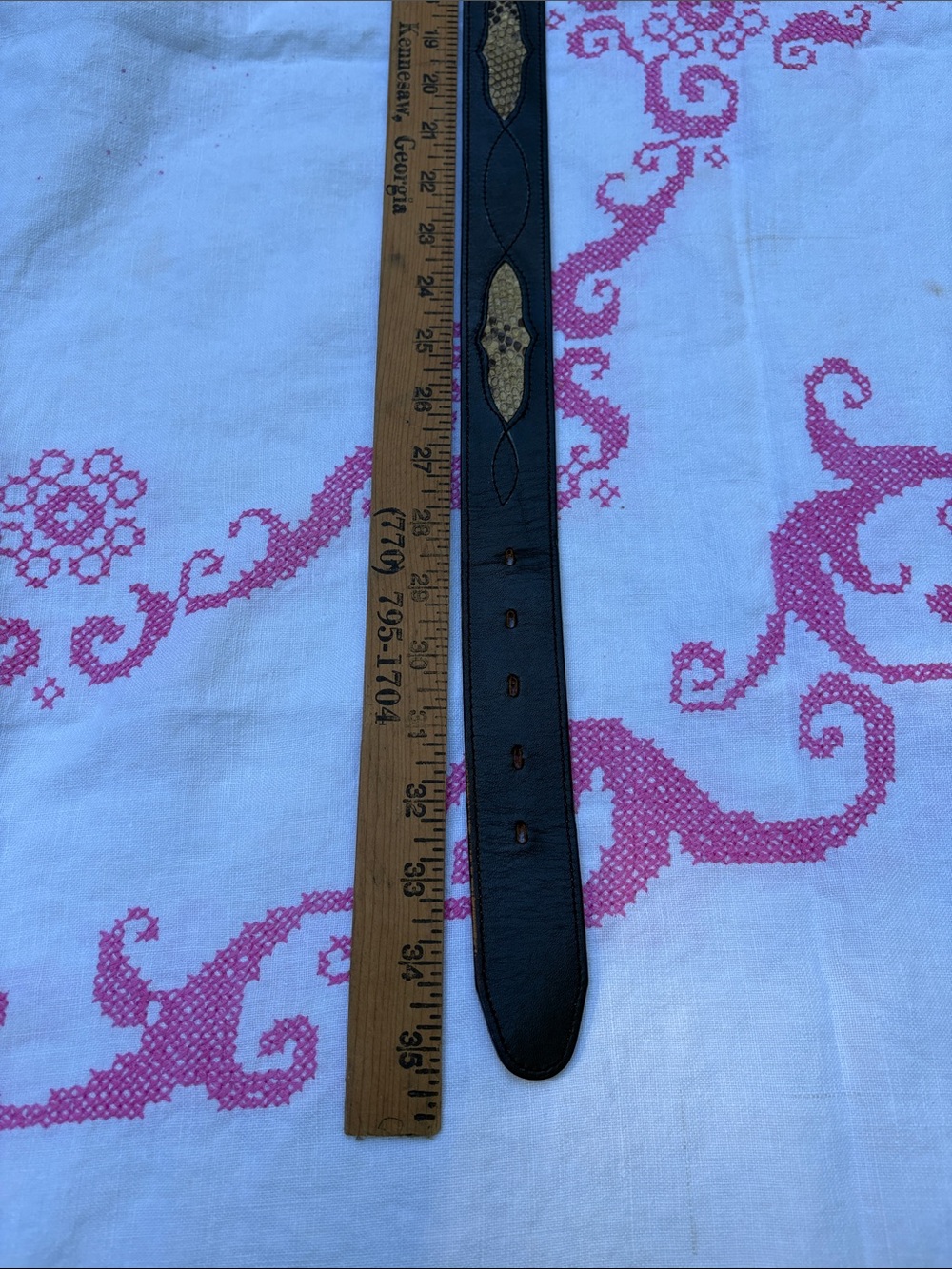 Vintage Leather python Belt - Picture 8 of 8